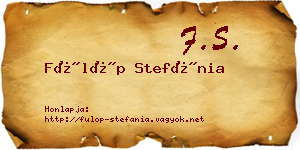 Fülöp Stefánia névjegykártya