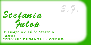 stefania fulop business card