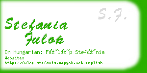 stefania fulop business card